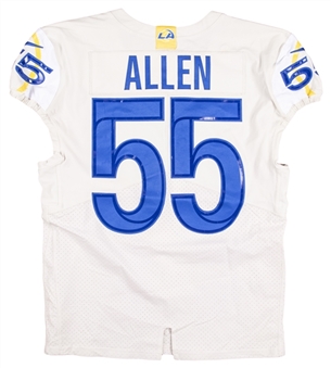 2020-21 Brian Allen Game Used Los Angeles Rams Alternate Bone Gray Jersey (Rams COA)